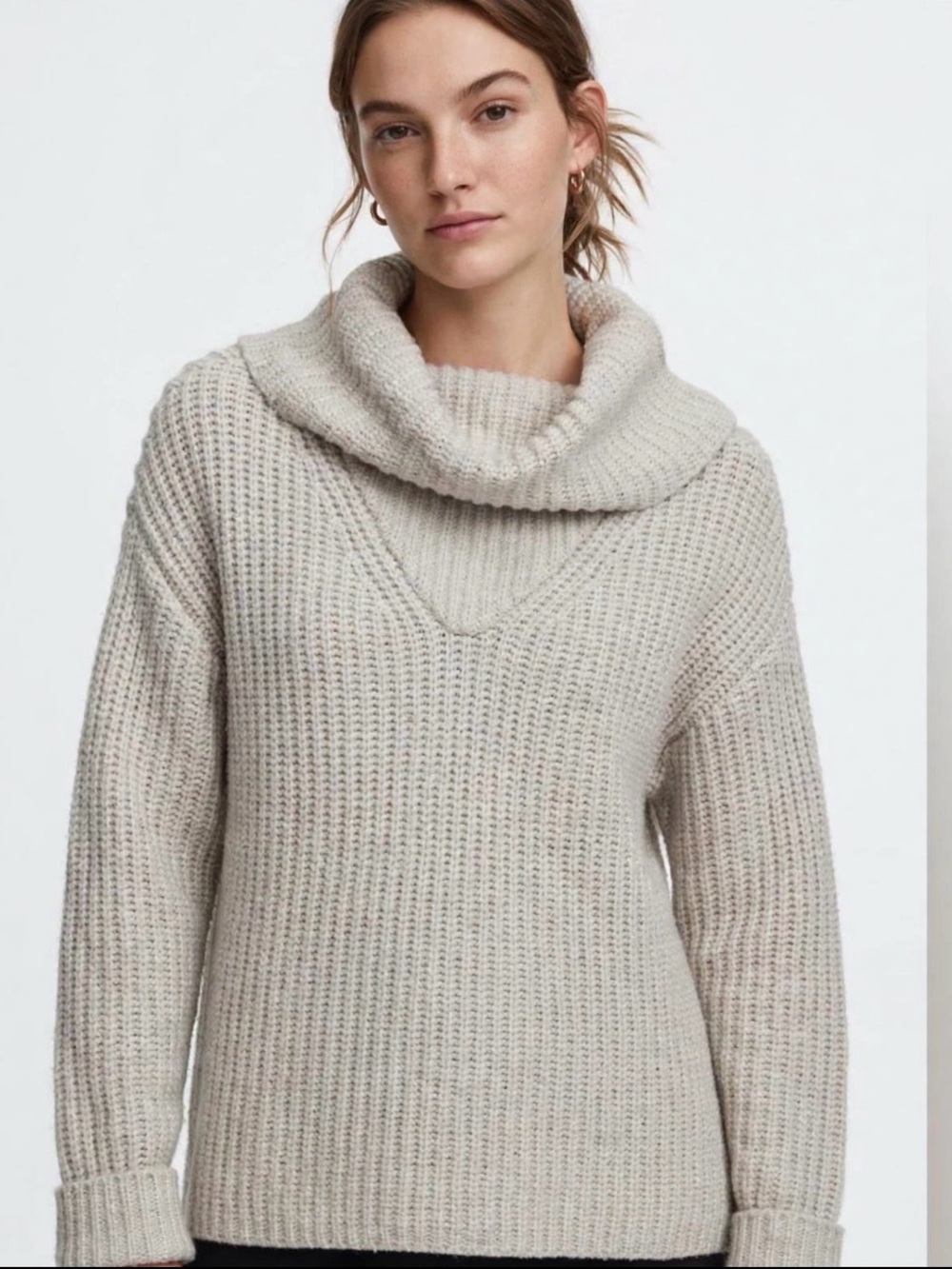 Reiss‎ Cozy Cream Knit Sweater Sz S